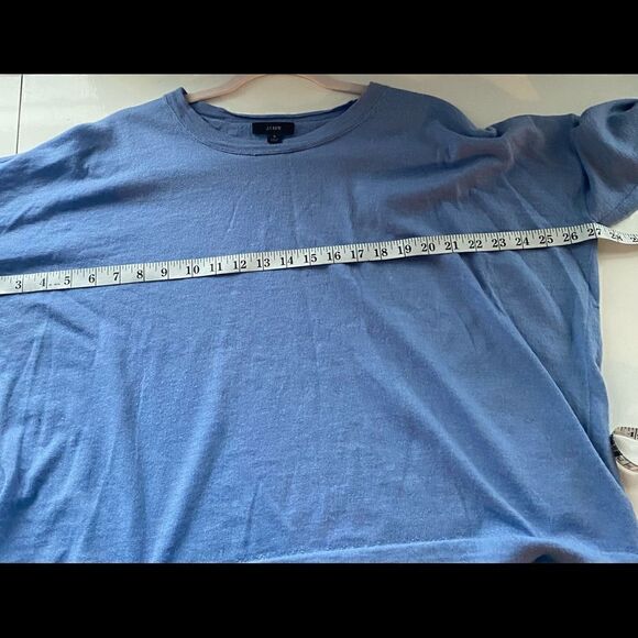 J. Crew Light Blue Merino Wool Lightweight Crewneck Sweater Size Small - Picture 4 of 6